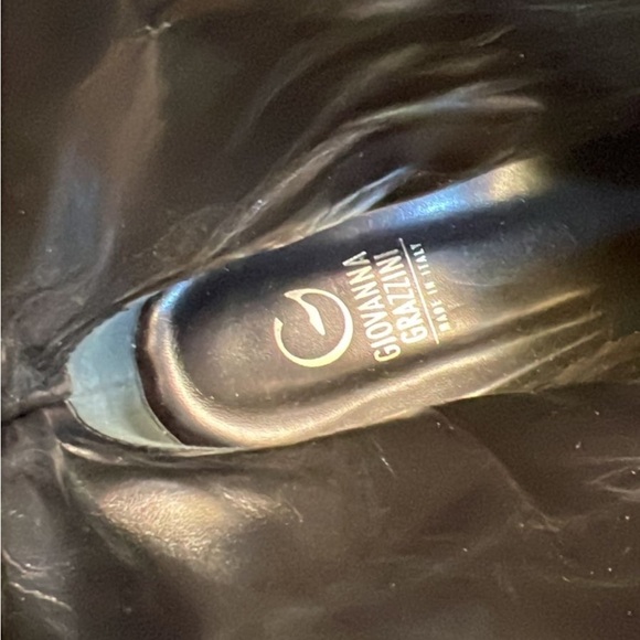 GIOVANNA GRAZZINI MADE IN ITALY LEATHER Black and Brown Heeled Boots Snakeskin - Picture 6 of 6